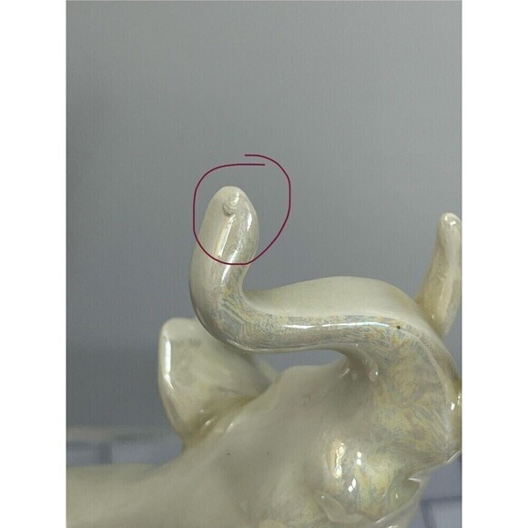 Marked RC White Elephant Figurine Mid Century Modern MCM - Picture 13 of 16